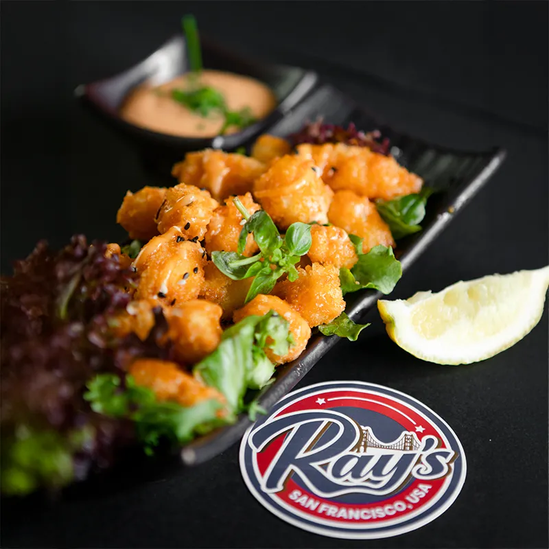 Dynamite shrimps — entrée du menu de Ray’s San Francisco à Tanger